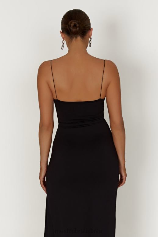 Meshki Addison maxi šaty z recyklovaného nylonu oblečenie čierna 4N0F6387