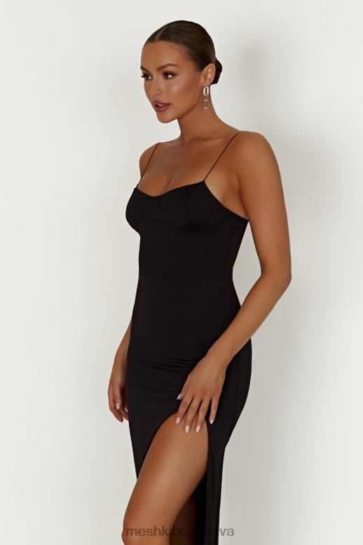 Meshki Addison maxi šaty z recyklovaného nylonu oblečenie čierna 4N0F6387