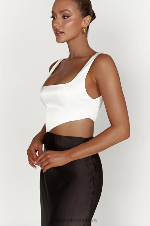 Meshki Gianna dvojfarebné prestrihnuté maxi šaty oblečenie čierna 4N0F6415