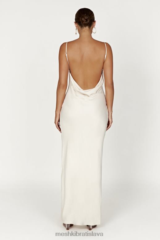 Meshki Maxi šaty s nefritovou kapucňou a výstrihom oblečenie kosť 4N0F6268