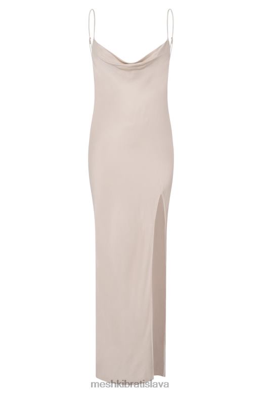 Meshki Maxi šaty s nefritovou kapucňou a výstrihom oblečenie kosť 4N0F6268