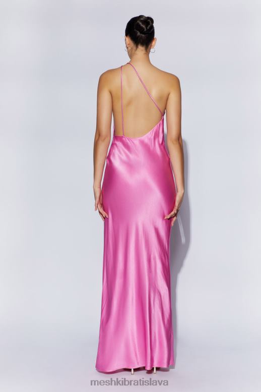 Meshki alena maxi šaty na jedno rameno oblečenie Ružová 4N0F6462