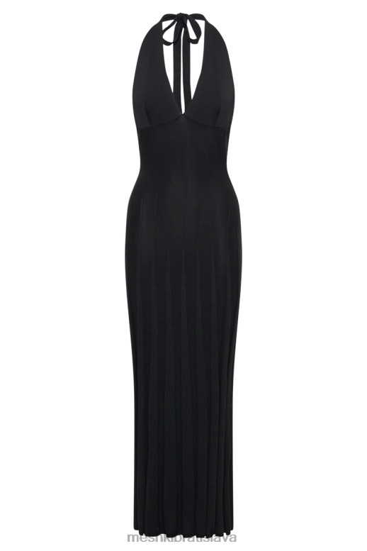 Meshki caity rebrovaná ohlávka maxi šaty oblečenie čierna 4N0F671