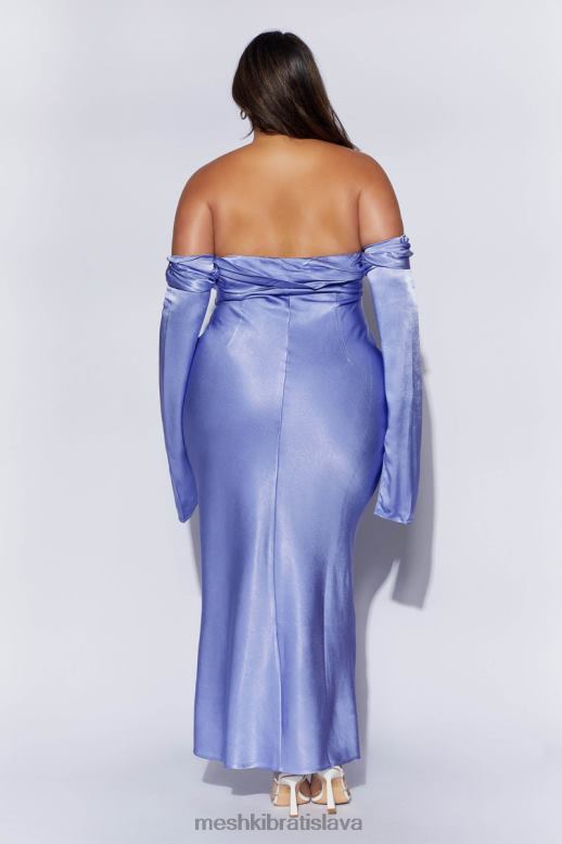 Meshki giselle maxi šaty s kapucňou a výstrihom oblečenie levanduľa 4N0F6357