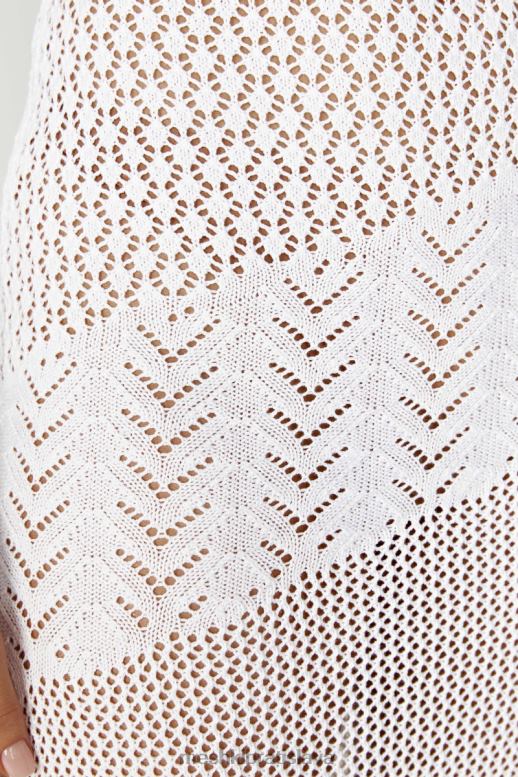 Meshki jody šaty zo zmiešanej priadze na jedno rameno oblečenie biely 4N0F6457