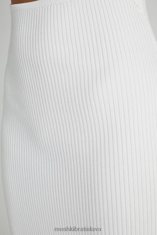 Meshki kaesha pletené maxi šaty oblečenie biely 4N0F6227