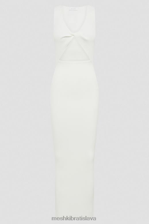 Meshki kaesha pletené maxi šaty oblečenie biely 4N0F6227