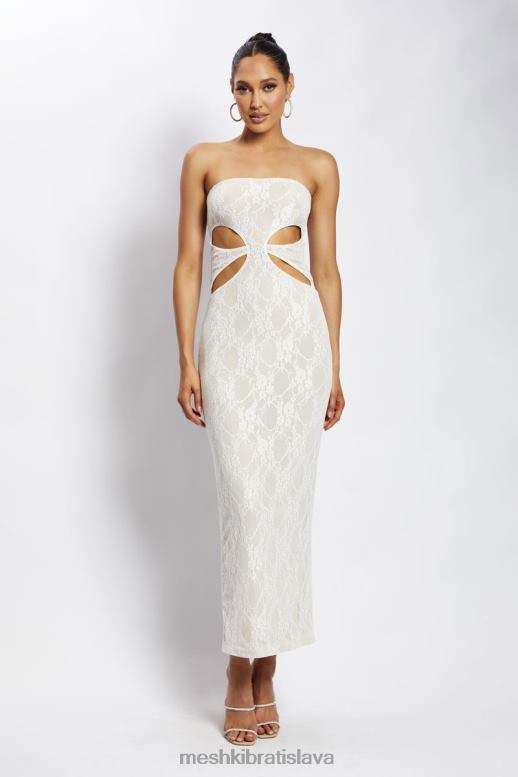 Meshki krista vystrihnuté bandeau maxi šaty oblečenie nahá 4N0F6713