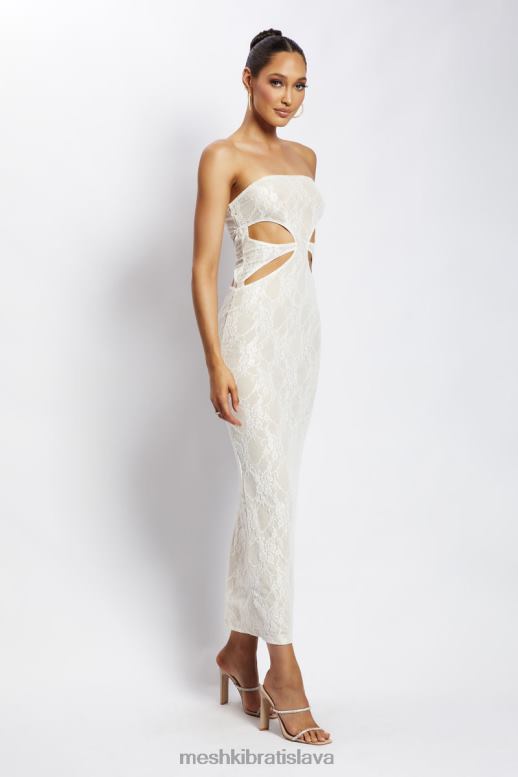 Meshki krista vystrihnuté bandeau maxi šaty oblečenie nahá 4N0F6713