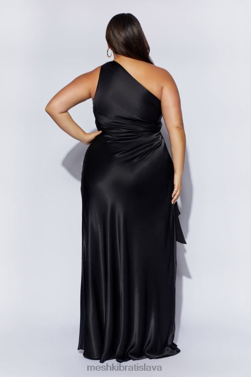 Meshki maxi šaty calliope na jedno rameno oblečenie čierna 4N0F6353