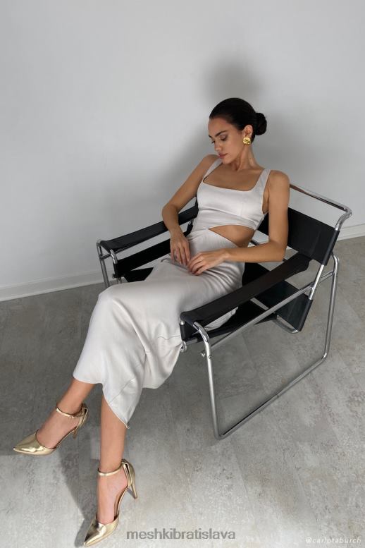 Meshki maxi šaty gianna oblečenie striebro 4N0F6424