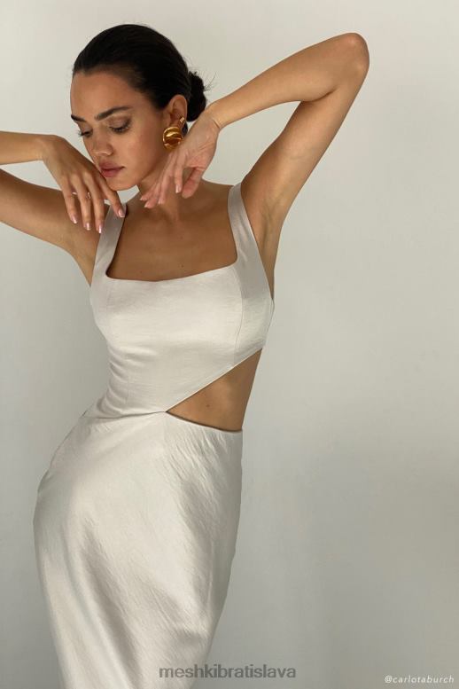 Meshki maxi šaty gianna oblečenie striebro 4N0F6424