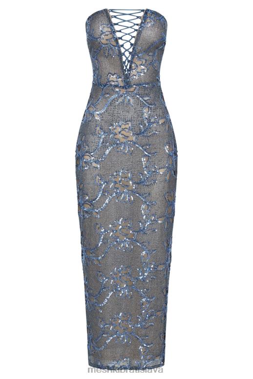Meshki maxi šaty s flitrami harriet oblečenie Modrá 4N0F6446