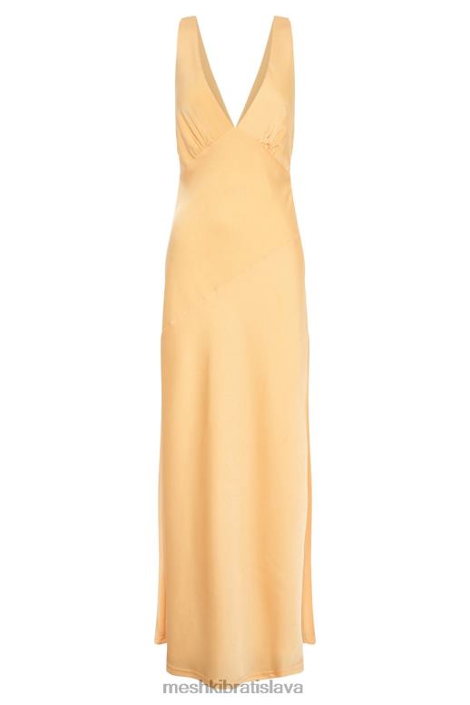 Meshki nadia maxi saténové šaty s kapucňou oblečenie citrón 4N0F611