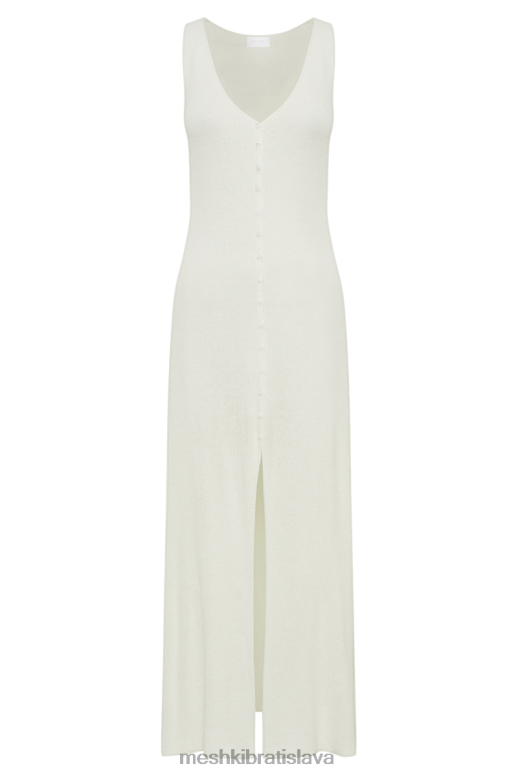 Meshki úpletové maxi šaty antonia na gombíky oblečenie biely 4N0F67