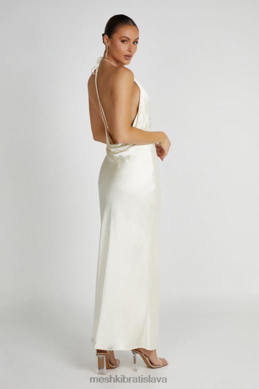 Meshki sammy saténové maxi šaty oblečenie slonovina 4N0F6159