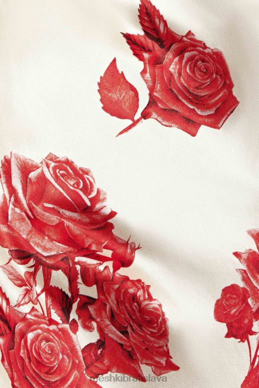 Meshki saténové maxi šaty rosalie oblečenie potlač ruží 4N0F6217