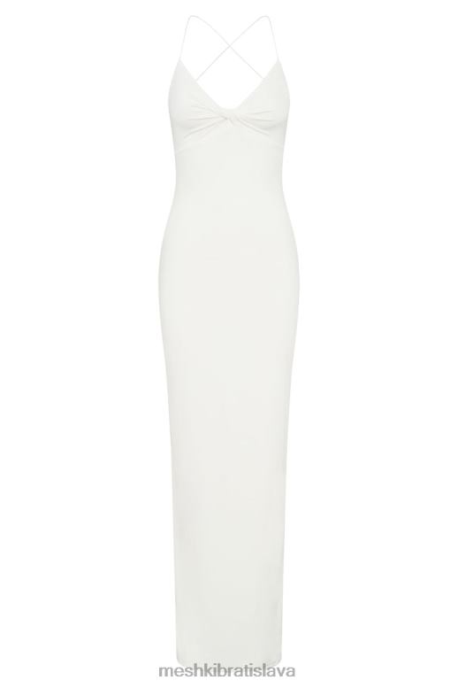 Meshki sinead twist maxi šaty oblečenie biely 4N0F6211