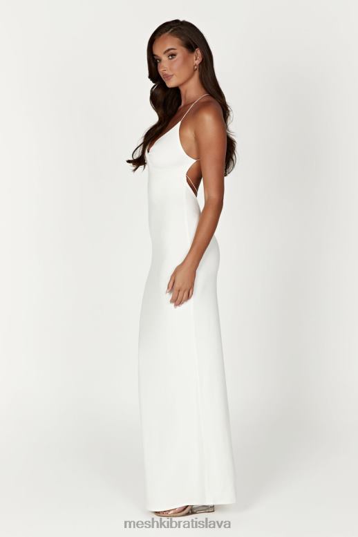Meshki sinead twist maxi šaty oblečenie biely 4N0F6211