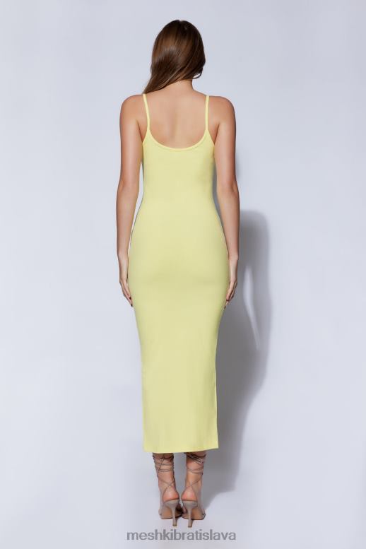 Meshki alexis rebrované cami midi šaty oblečenie žltá 4N0F6526