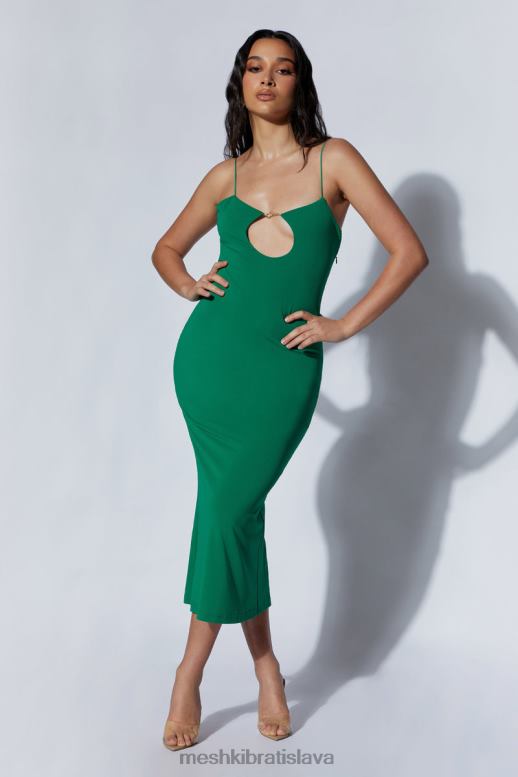 Meshki ariya hardvérové ​​midi šaty oblečenie smaragd 4N0F6631
