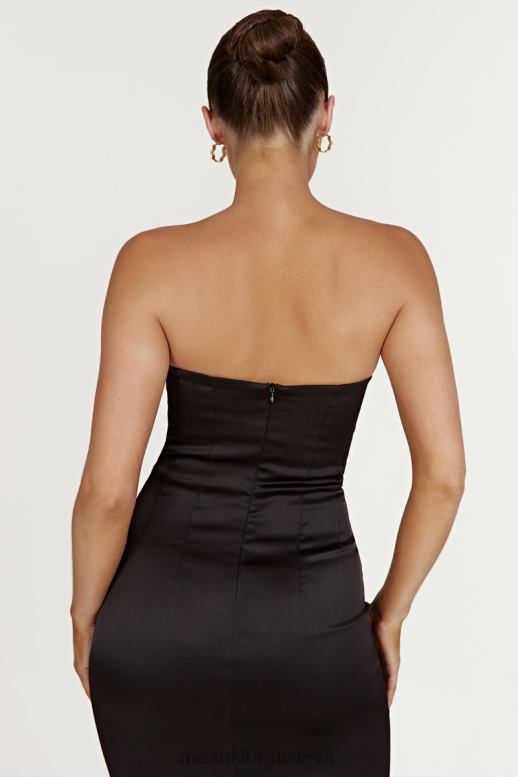 Meshki bryony cupped bodycon midi šaty oblečenie čierna 4N0F6393