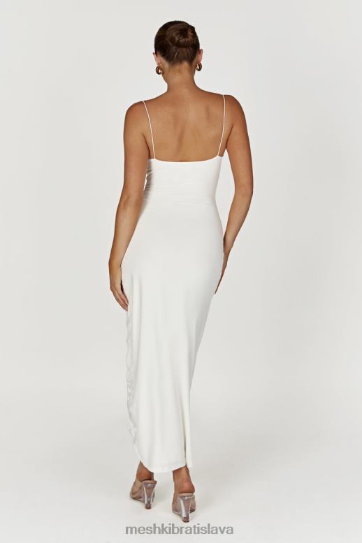 Meshki nevaeh rose midi šaty oblečenie biely 4N0F6235