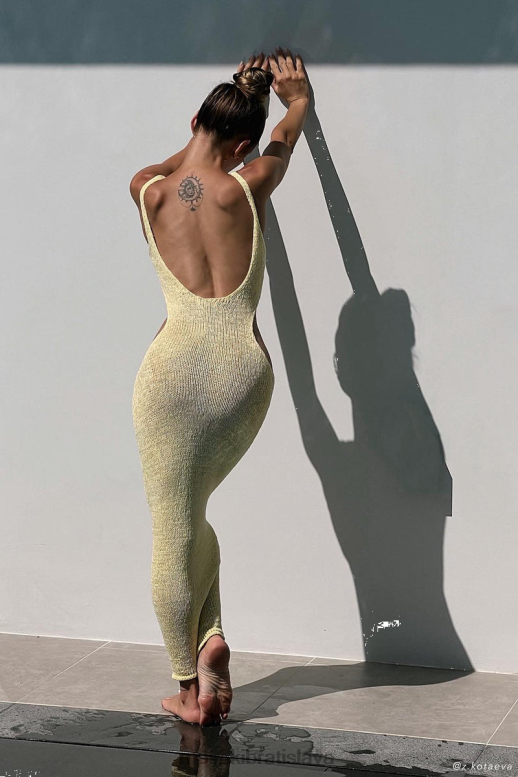 Meshki shae pletené midi šaty s lopatkou oblečenie citrón 4N0F6189