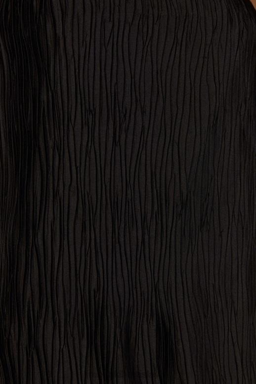 Meshki Athena plisse mini Shift šaty oblečenie čierna 4N0F6320