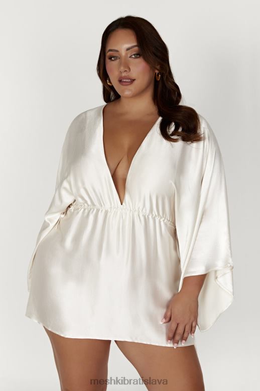 Meshki Minišaty plisované kimono esmerlda oblečenie slonovina 4N0F6563