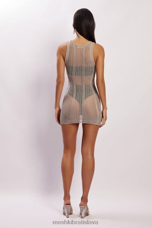 Meshki Valencia mini úpletové šaty oblečenie sivá 4N0F6540