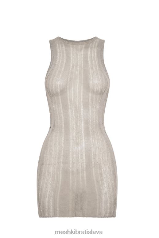 Meshki Valencia mini úpletové šaty oblečenie sivá 4N0F6540