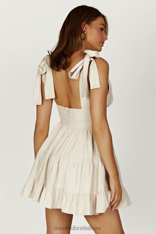 Meshki aurelia ľanové minišaty oblečenie prirodzené 4N0F6178