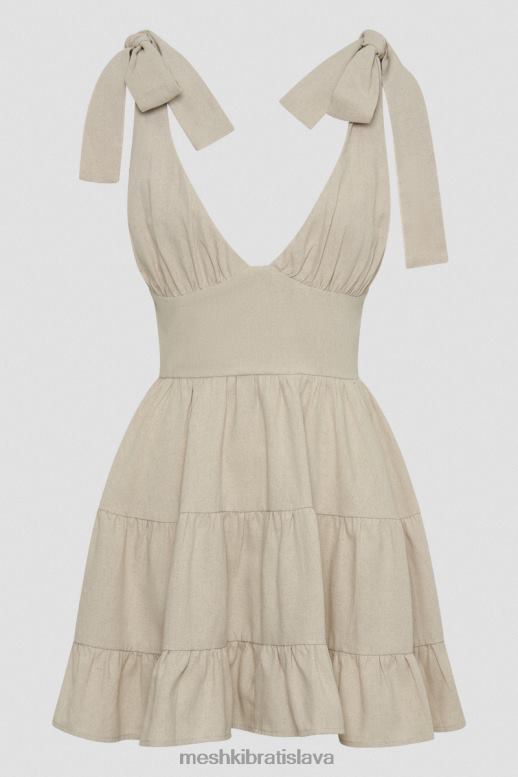 Meshki aurelia ľanové minišaty oblečenie prirodzené 4N0F6178