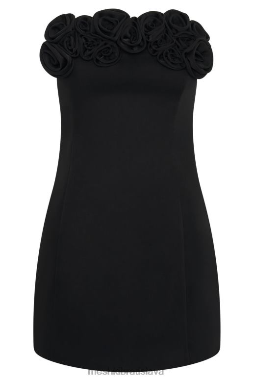 Meshki brooks rose mini šaty oblečenie čierna 4N0F6376
