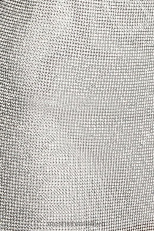 Meshki diamantové sieťované minišaty meilani s nízkym chrbtom oblečenie striebro 4N0F6185