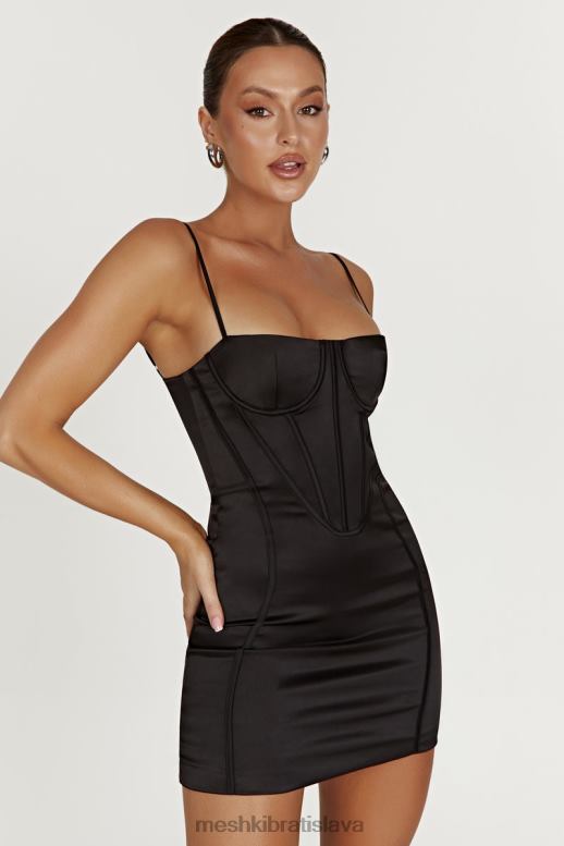 Meshki korzetové mini šaty bridget oblečenie čierna 4N0F6397