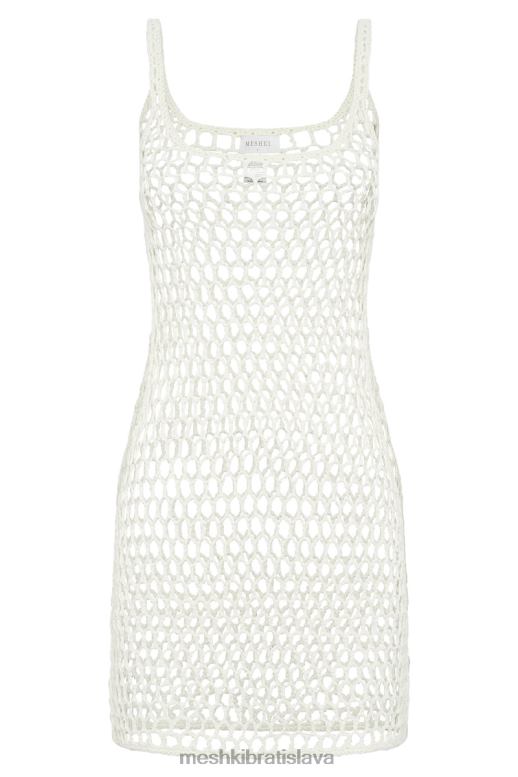 Meshki maris háčkované minišaty oblečenie biely 4N0F6736