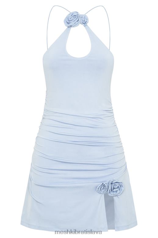 Meshki minišaty adeline rose halter oblečenie prášková modrá 4N0F6197
