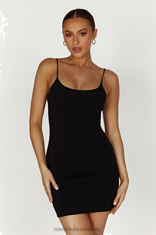 Meshki mini šaty aylani cami oblečenie čierna 4N0F6229