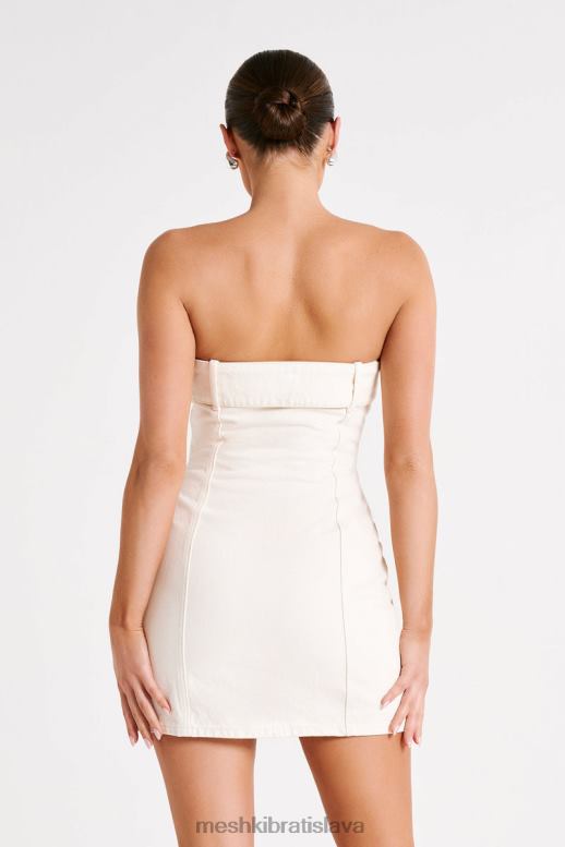 Meshki teddi denimové mini šaty oblečenie ecru 4N0F6105