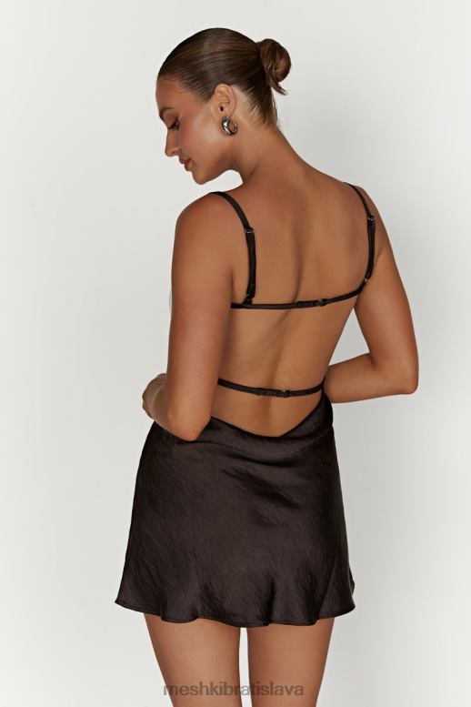 Meshki veda dvojfarebné minišaty oblečenie čierna 4N0F6263