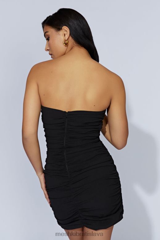 Meshki victorie v-hardware mini šaty oblečenie čierna 4N0F6636