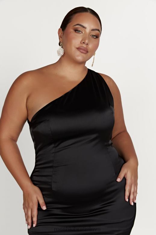 Meshki šaty harper na jedno rameno oblečenie čierna 4N0F6232