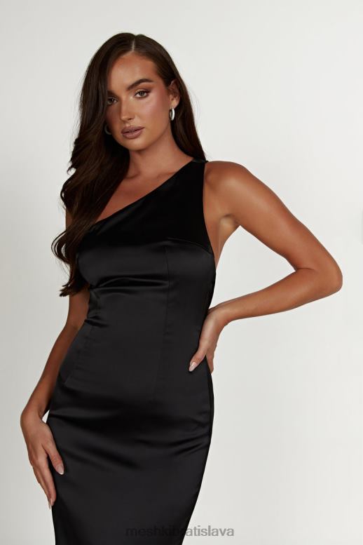Meshki šaty harper na jedno rameno oblečenie čierna 4N0F6232