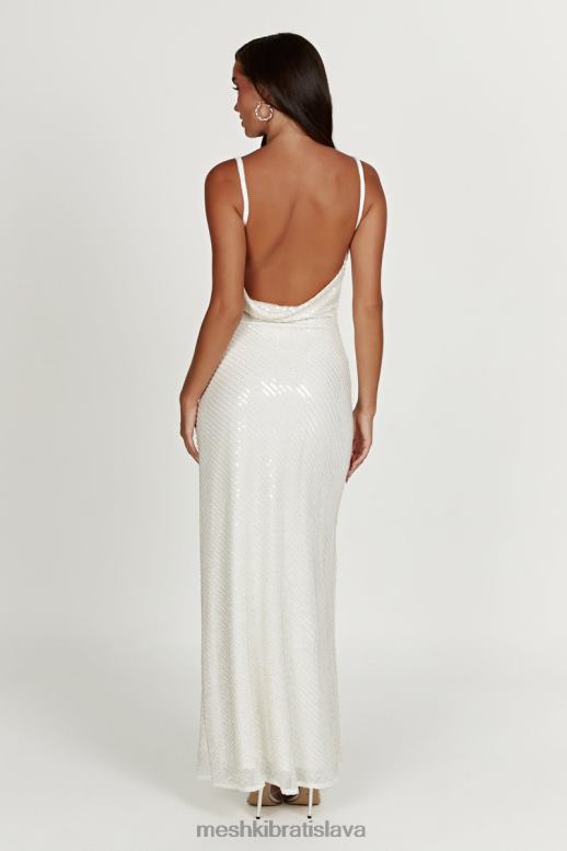 Meshki marise flitrové šaty oblečenie biely 4N0F6207