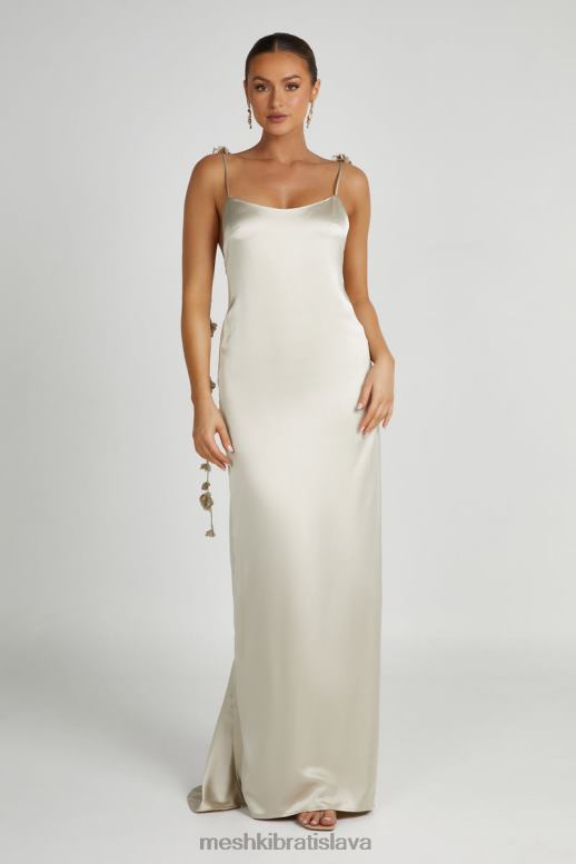 Meshki ružové šaty elenora oblečenie šampanské 4N0F6152