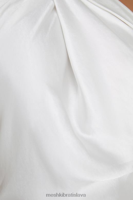 Meshki saténové šaty laura halter oblečenie biely 4N0F6233